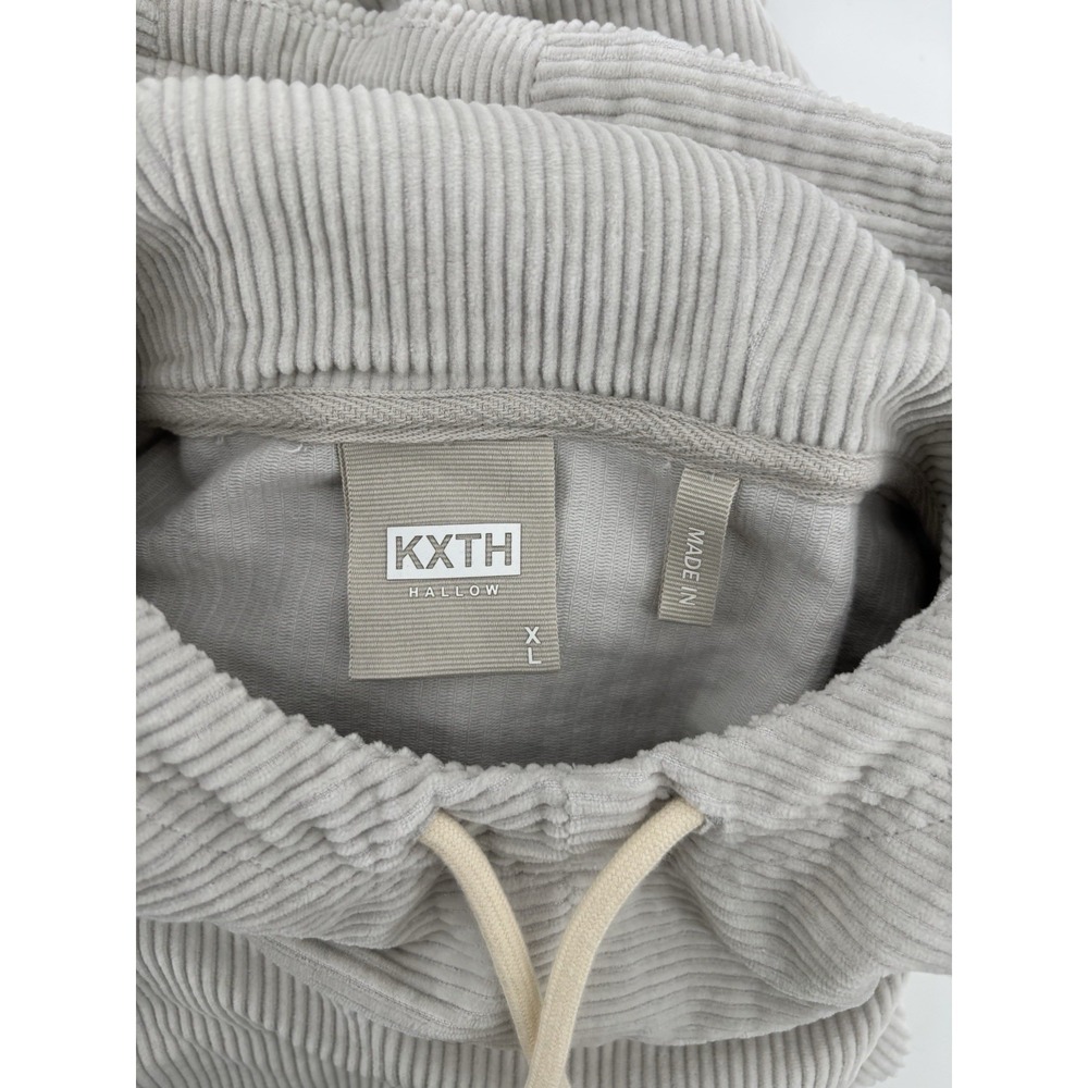 NWOT Kith Corduroy Double Pocket Hoodie Hallow Men's Sz XL FW21 Casual Sweater - Picture 5 of 11